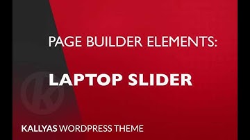 Laptop Slider (Page Builder Element in Kallyas WordPress theme v4.0 )