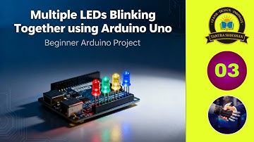 Multiple LEDs Blinking Together using Arduino Uno | Tinkercad Simulation | Real Circuit