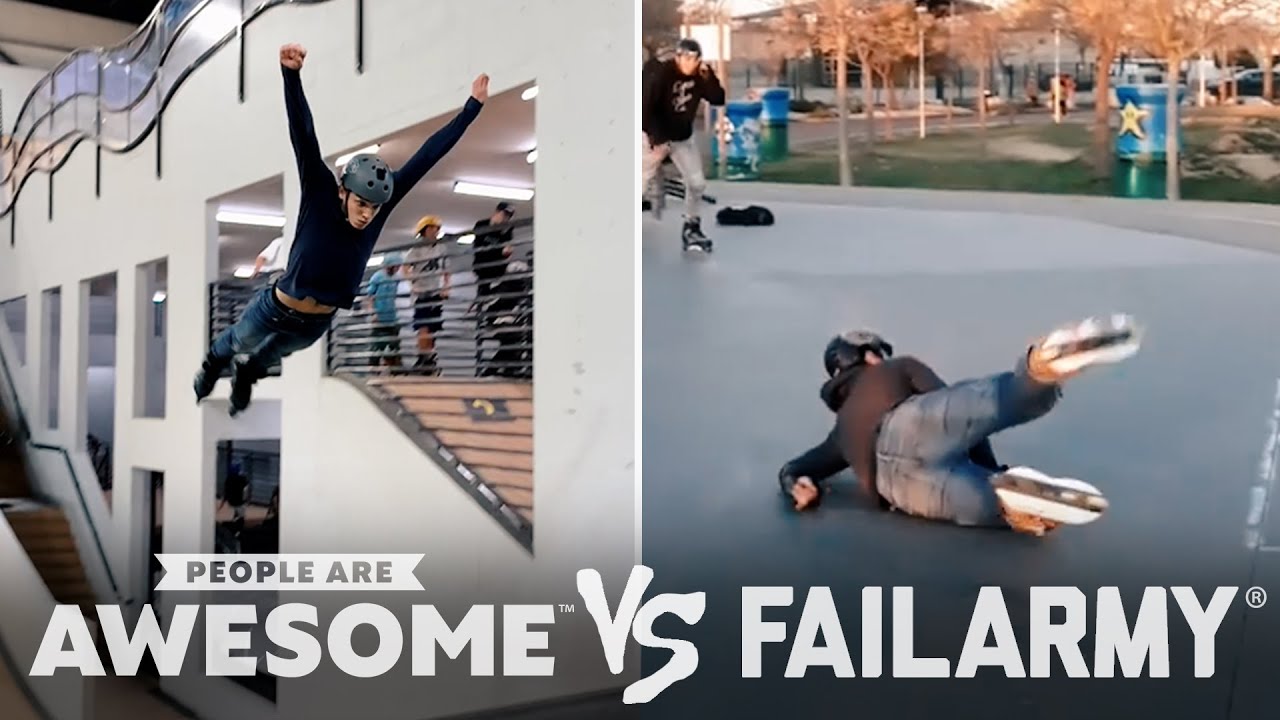 Big Roller Skate Jumps & More Wins Vs. Fails