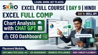 Microsoft Excel Full Course Hindi | Day 9| Chart analysis with chat GPT ,CEO Dashboard