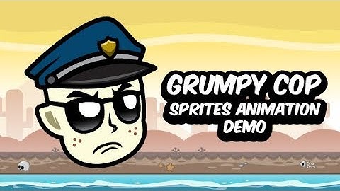 Grumpy Cop | Sprite Animation Demo with Game Maker Studio | Character Design