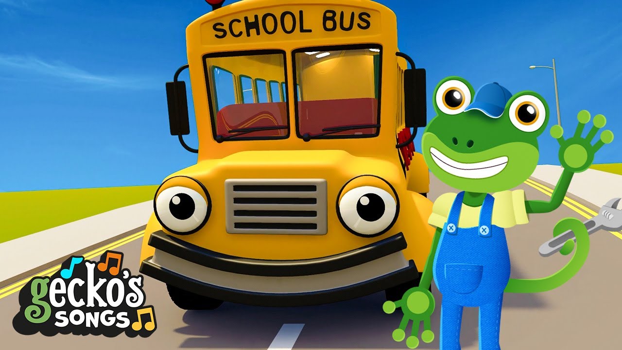 Sammy the School Bus Adventure! 🚌 | Gecko's Garage | Nursery Rhymes for Kids
