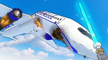 SLICING a Plane in HALF With a LIGHTSABER - Teardown Mods Gameplay