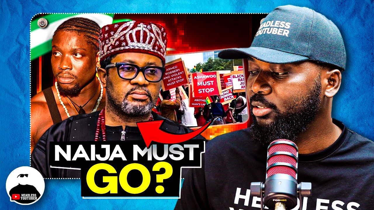 Nigeria Must Go Protest in Ghana. Very Dark Man Fires! || Full Gist