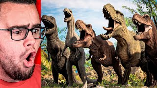 Reacting to TREX Movies EVOLUTION (Size Comparison)