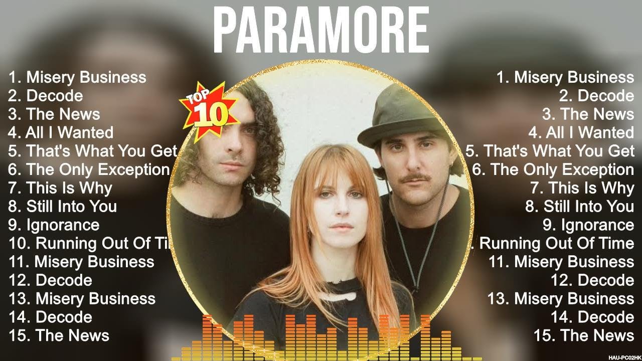 Paramore Greatest Hits 2023 Collection   Top 10 Hits Playlist Of All Time