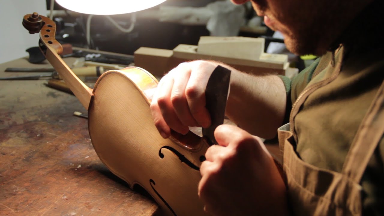 Cesarini, liutaio / Violin Maker / Open a violin (not a valuable violin, summary of 3 hours)