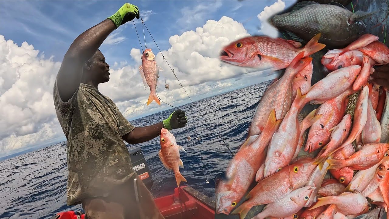 В 23 милях от берега после 3 дождливых дней ловлю красной рыбы на рынок.