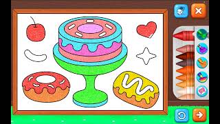 Cute Birthday Cake Coloring for Kids 🍰🎨 | Fun Cake Coloring & Learn Colors screenshot 4