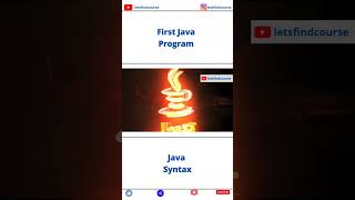 Java Basic Syntax | First Java Program #java