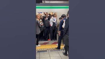 Train Crowds during Rush Hour in Tokyo