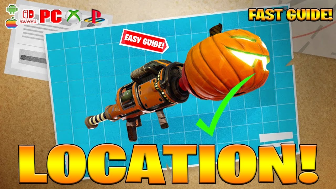 Where to find ALL Pumpkin Launcher Location in Fortnite! (How to Get