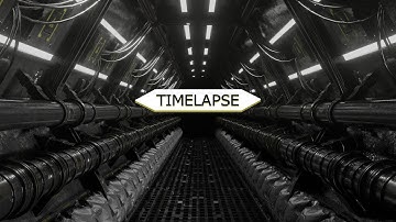 Blender 2.8 EEVEE - SciFi Corridor Timelapse