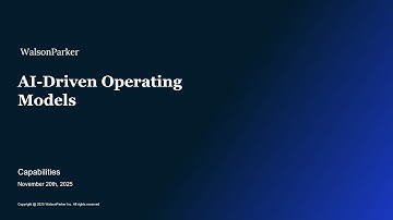 WalsonParker AI Driven Operating Models