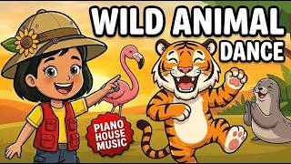 Wild Animal Dance Party 🌍 | Flamingo, Tiger, Bison &amp; Lemur | Animal Song for Kids