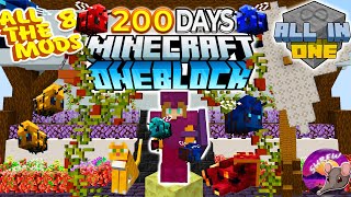 I Played 200 Days In  MEGA Modded One Block Sky Block In Minecraft... And Here's What Happened