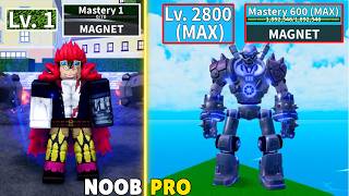Noob To Max Level As Eustass Kid using Only Magnet Power | Unlocked Fully Human V4