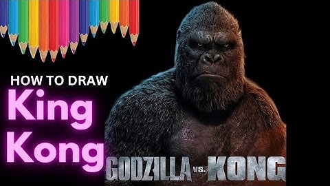 How to draw KONG Full Body/Godzilla x Kong/step by step/Kingkong/animal