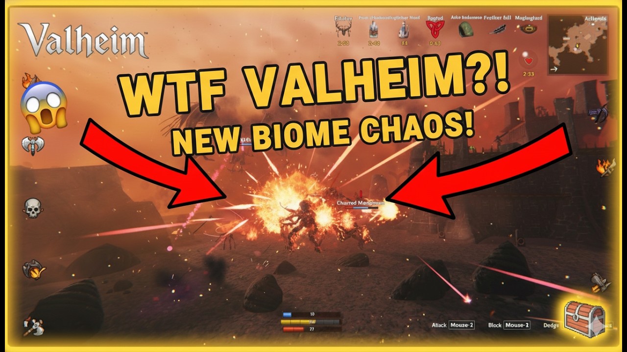 Valheim:  Charred Fortress - Solo Magic build (THE EASIEST THING EVER)