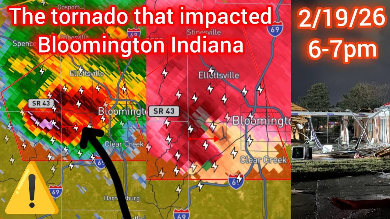The Bloomington Indiana tornado, as it happened!!! [2026] - YouTube