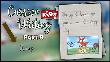 CURSIVE WRITING RECAP! |THE QUICK BROWN FOX... | PENMANSHIP | VIRTUAL LEARNING
