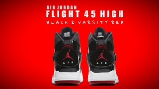 Air Jordan 45 HIGH BLACK VARSITY RED 2020 DETAILED LOOK -