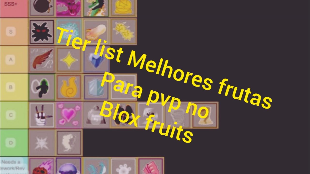 TIER LIST DAS MELHORES FRUTAS PARA PVP DO BLOX FRUITS UPDATE 17.3