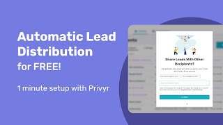 Free Lead Distribution Software - Privyr Platform Demo screenshot 1