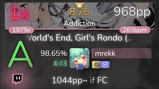 Live Mrekk Wakeshima Kanon - Worlds End, Girls Rondo Remix Addiction Hddt 98.65% 968Pp 1