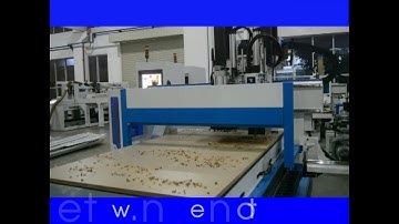 Máy CNC Router 2 đầu thay dao tự động - KDT