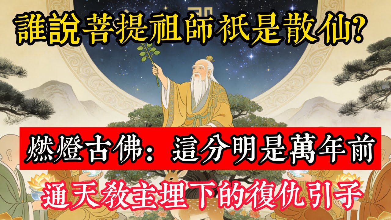誰說菩提祖師只是散仙？燃燈古佛見其腰間殘物後冷汗直流：這混元傘的氣息，分明是萬年前通天教主埋下的復仇引子