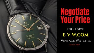57 Years Old Vintage Omega Seamaster 600 / Green Dial /Ref. 13600011 / Cal.611 / 1966 Vintage