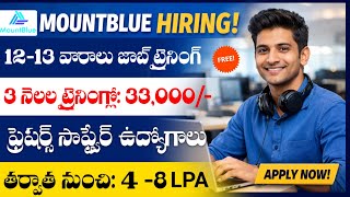 Mountblue Freshers IT Jobs 2026 || Degree pass jobs in Hyderabad || Latest Freshers Jobs Telugu