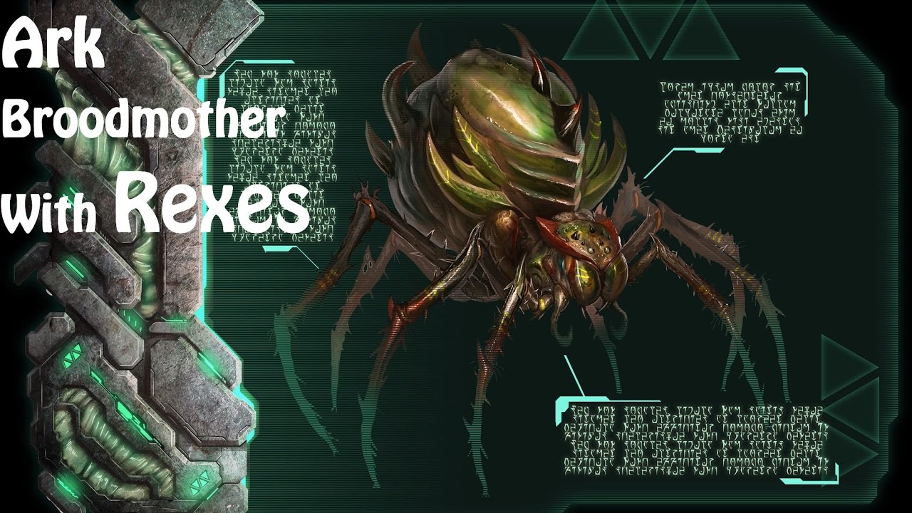 ARK Survival Evolved: Broodmother Medium Fight With Rexes! + Tek Engrams