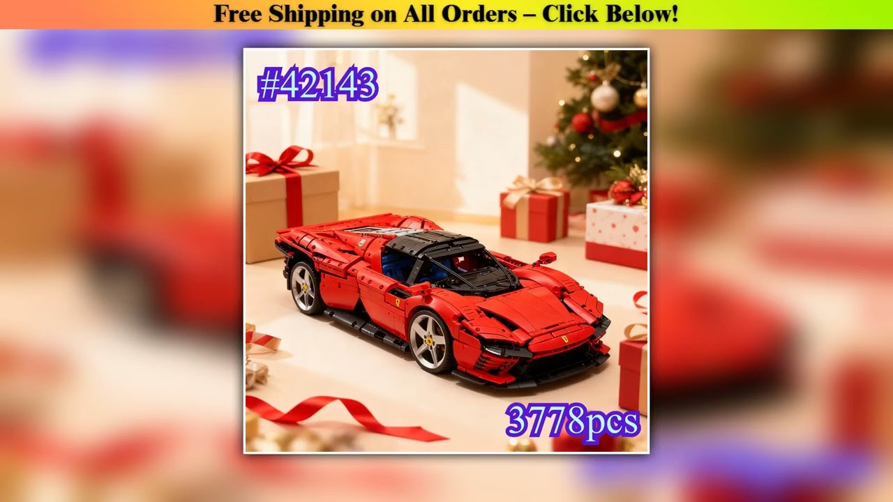 Red Supercar Model 42143 Building Blocks Sets Compatible with Legoed Particles Suitable for