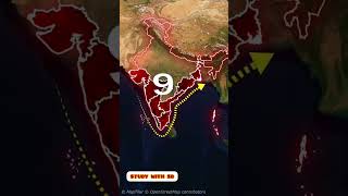 The states of India that share their boundary with ocean. #mapanimation #indiangeography #facts