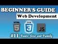 CSS - Fonts | Beginner&#39;s Course | #11