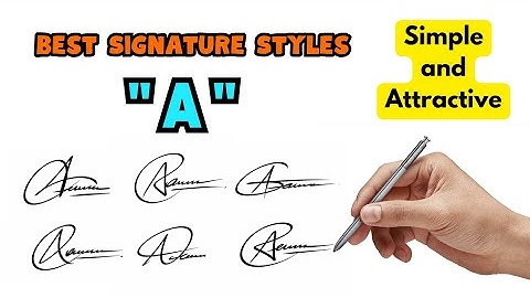 Signature Styles for Letter A | Simple A Signature Styles | Star Signature