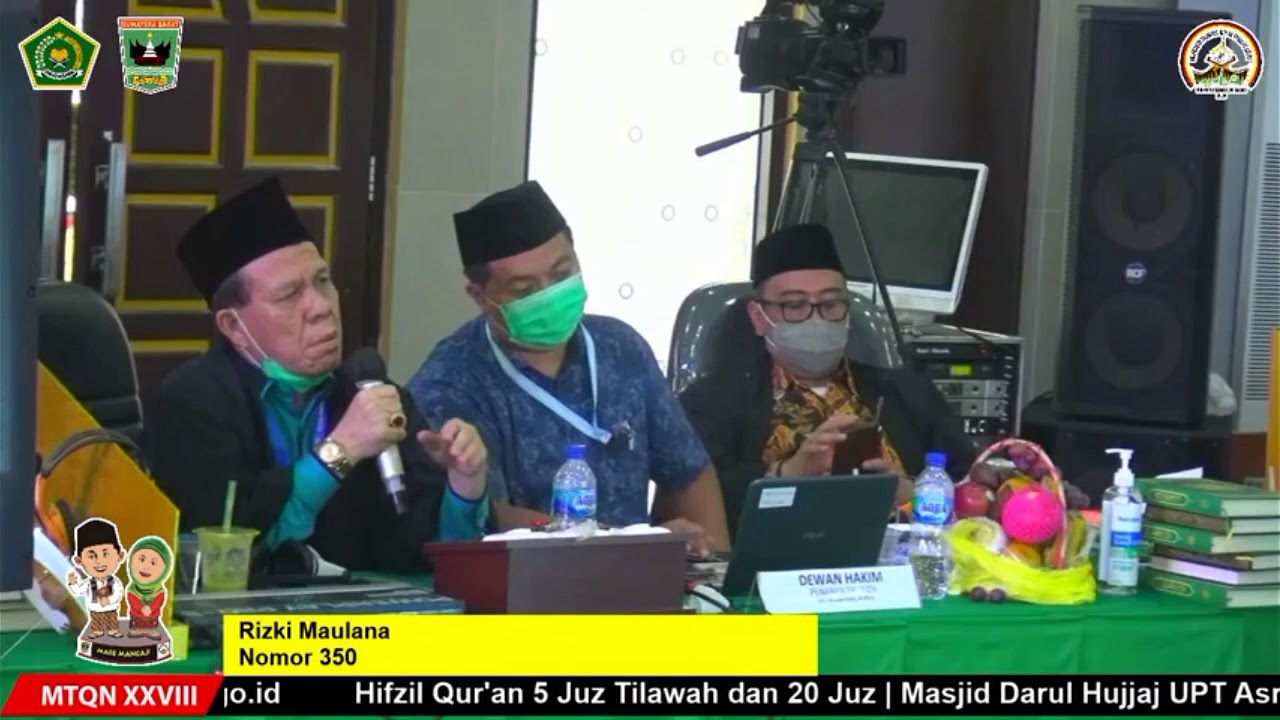 Rizki Maulana Hafizh 20 juz,babak penyisihan, utusan Sumut di MTQN Sumbar 2020
