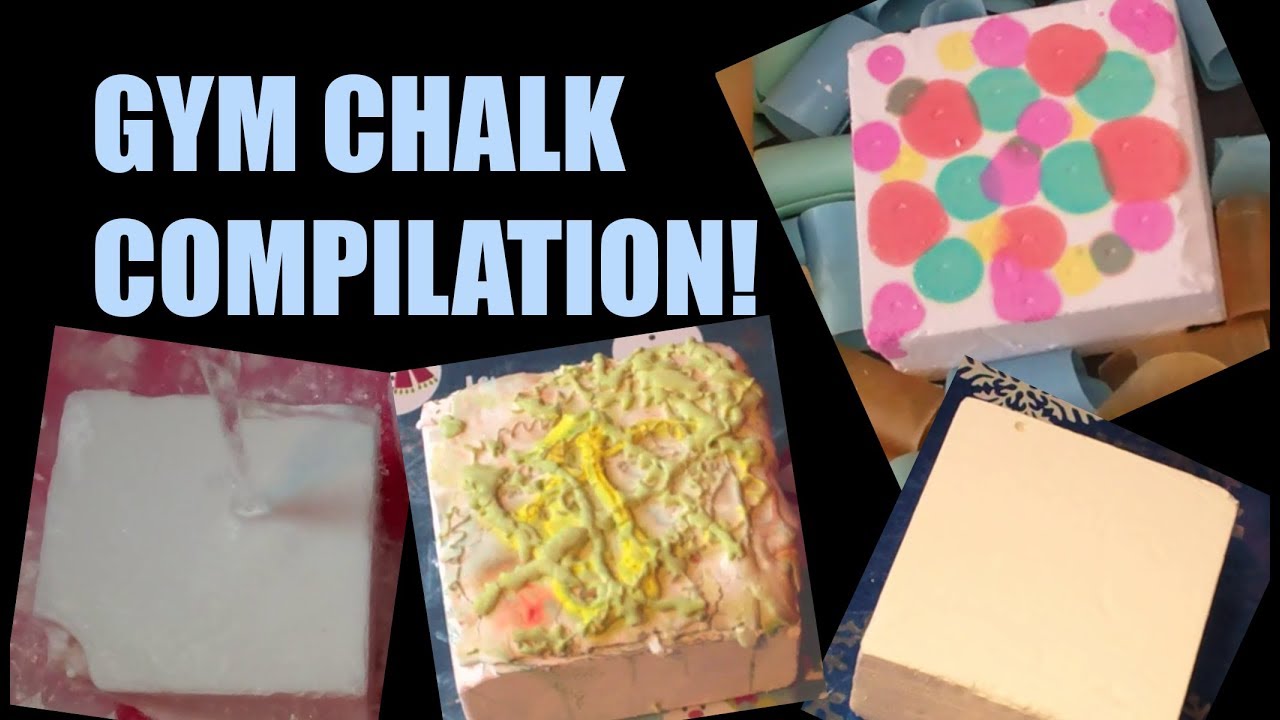 GYM CHALK CRUSHING CUTTING CRUMBLING COMPILATION ASMR YouTube