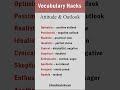 Building a Positive Attitude and Outlook Vocabulary