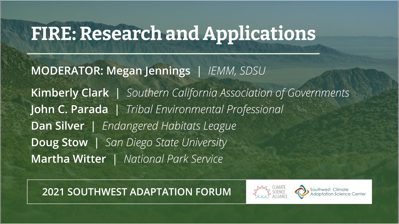 FIRE: Research and Applications | 2021 Southwest Adaptation Forum