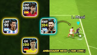 1500 Coins Ambassador 104 Messi Pack Still Worthy …? 🤔 | 100 Pedri + 100 Ter Stegen | eFootball 24