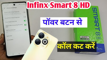 infinix smart 8 hd me power button se call cut kaise kare / power button end call infinix smart 8 hd