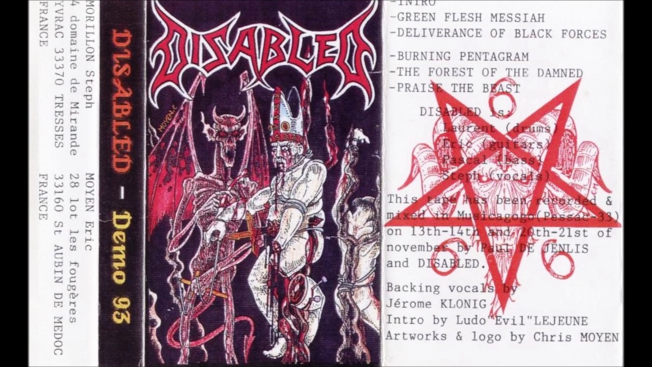 Disabled - The Fall of Christ [Full Demo] 1993