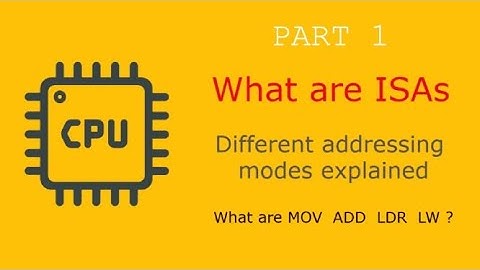Did you understand Instruction Set like this? PART 1