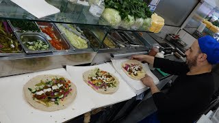 Lebanese Falafel Sandwich Wraps at "Round Falafel" | Street Food Falafel Wraps Shop in Camden London