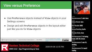 App Settings Theory - Android Lesson 9.2 - AWD 1112 Spring 2020