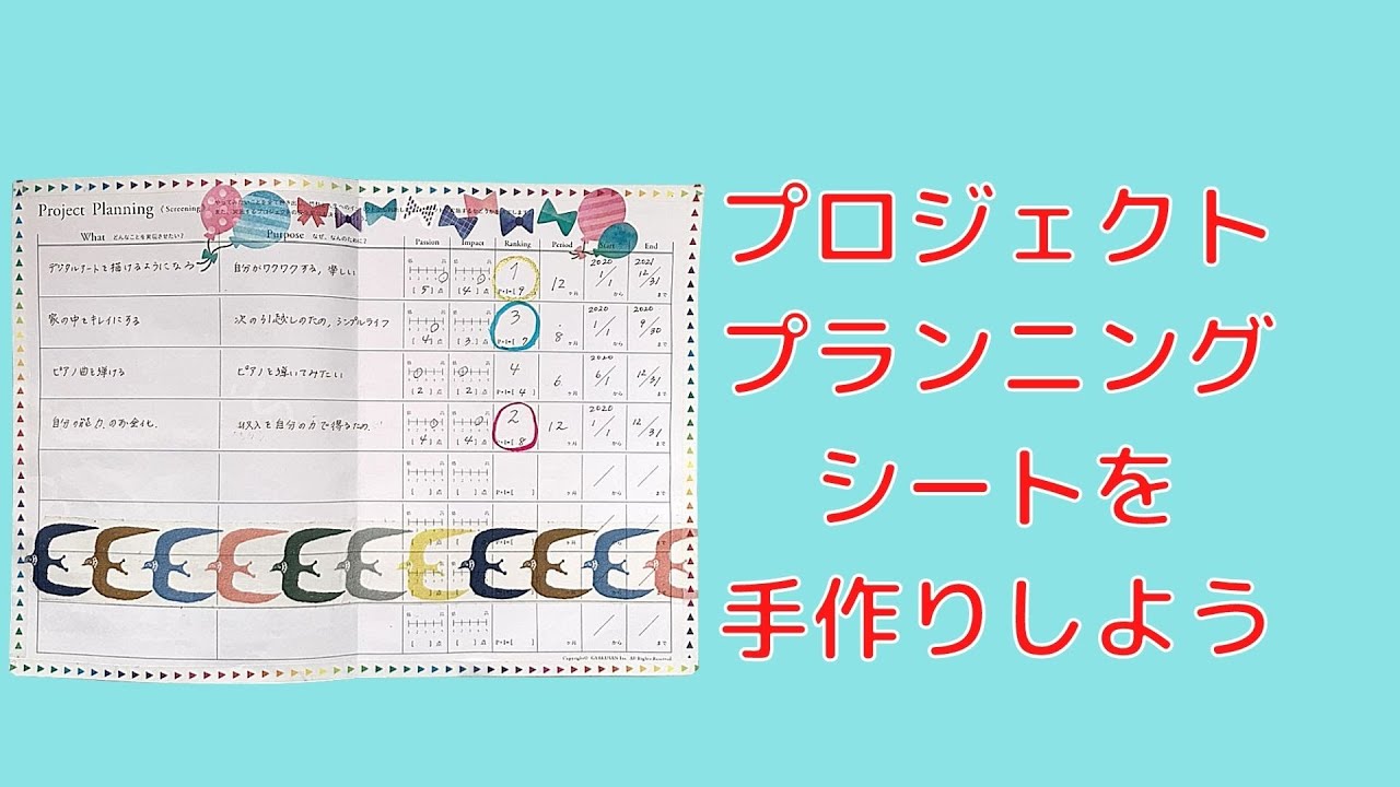 逆算手帳 年間目標を作る前にプロジェクトプランニングを忘れずに 茜画像デザイン研究所のブログ
