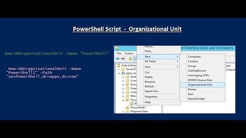 PowerShell Script - Organizational Unit